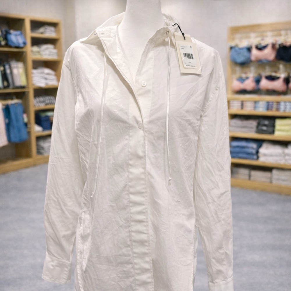 Women's 7 For All Mankind White Button Down Blouse XS